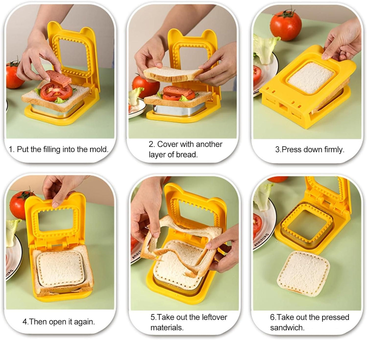 Square Sandwich Maker Cutters