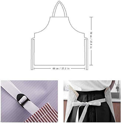 Kitchen Apron for Women with Big Front Pocket Hand-Wiping Waterproof Apron for Kitchen